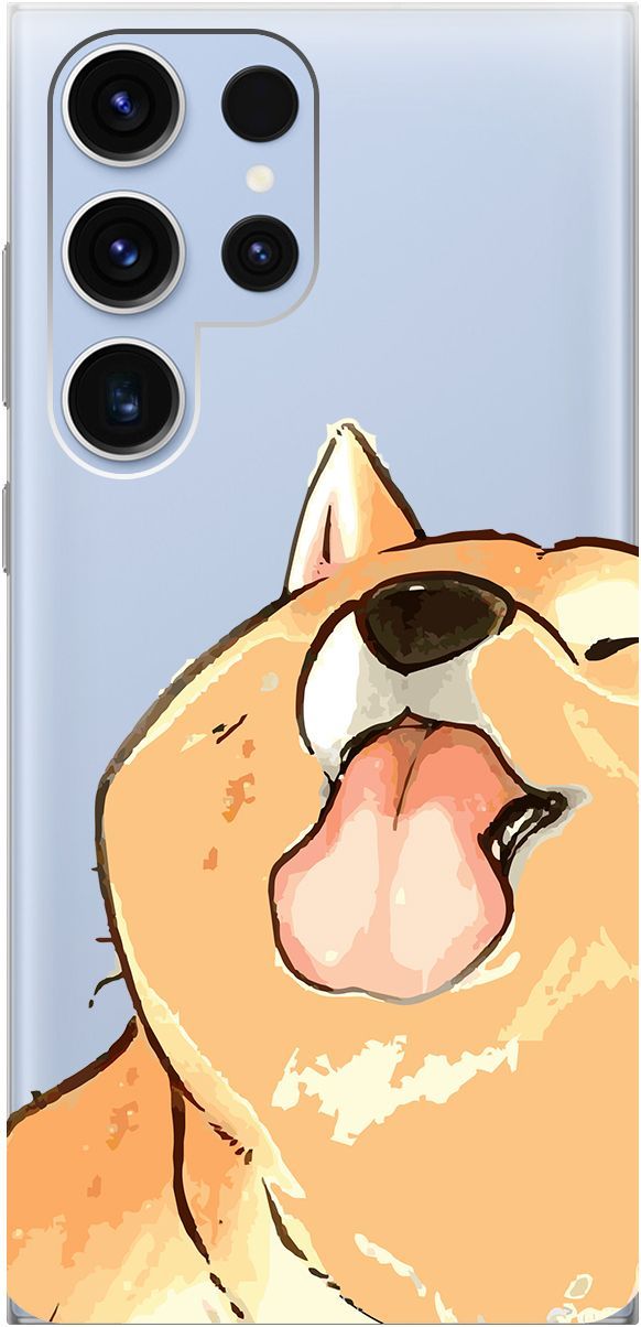 

Чехол на Samsung Galaxy S23 Ultra с 3D принтом "Shiba" прозрачный, Прозрачный;бежевый, 158346