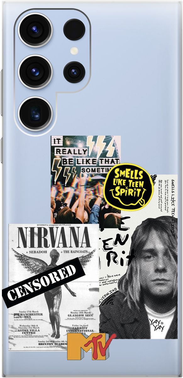 

Чехол на Samsung Galaxy S23 Ultra с 3D принтом "Nirvana" прозрачный, Прозрачный;белый, 158346