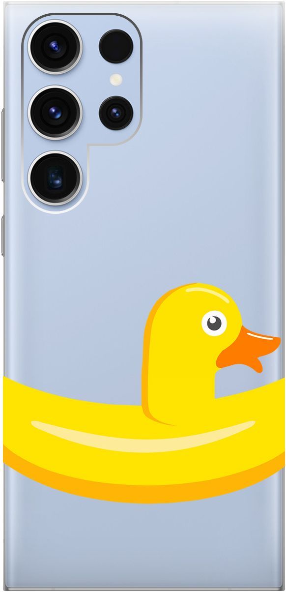 

Чехол на Samsung Galaxy S23 Ultra "Duck Swim Ring" прозрачный, Прозрачный;белый, 158346