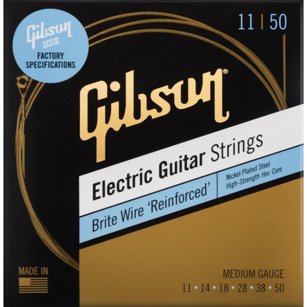 Струны для электрогитары GIBSON SEG-BWR11 BRITE WIRE REINFORCED ELECTIC GUITAR STRINGS