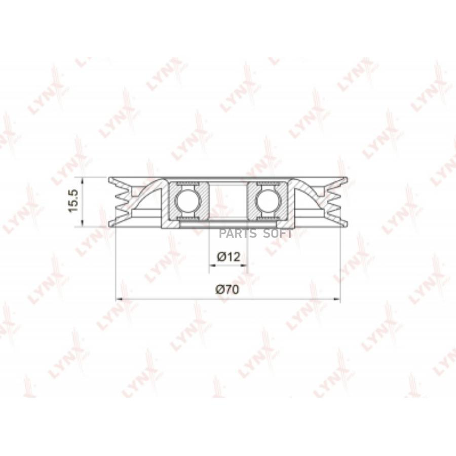 

Натяжной ролик LYNXauto PB-5040