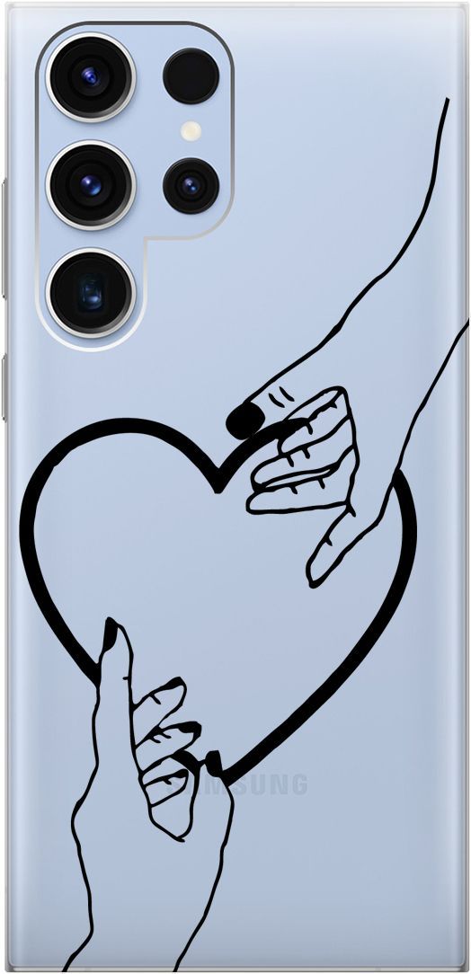 

Чехол на Samsung Galaxy S23 Ultra с 3D принтом "Hands" прозрачный, Прозрачный;черный, 158346