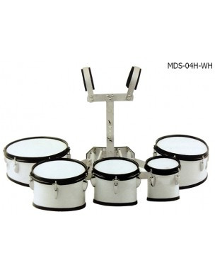 BRAHNER MDS-04H/WH набор маршевых барабанов, 8,10,12,13, со срезом, наплечный держатель