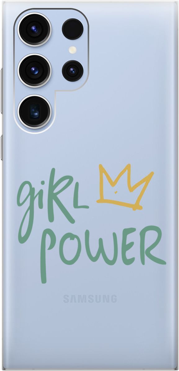 

Чехол на Samsung Galaxy S23 Ultra "Girl Power!" прозрачный, Прозрачный;зеленый, 158345