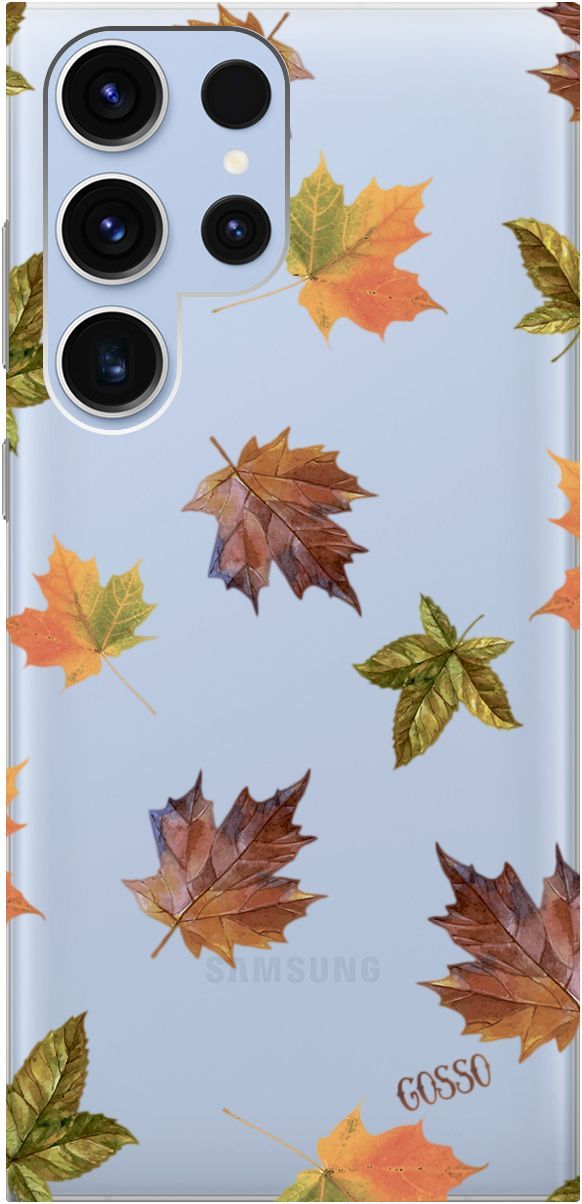 

Чехол на Samsung Galaxy S23 Ultra с 3D принтом "Maple" прозрачный, Прозрачный;оранжевый, 158345