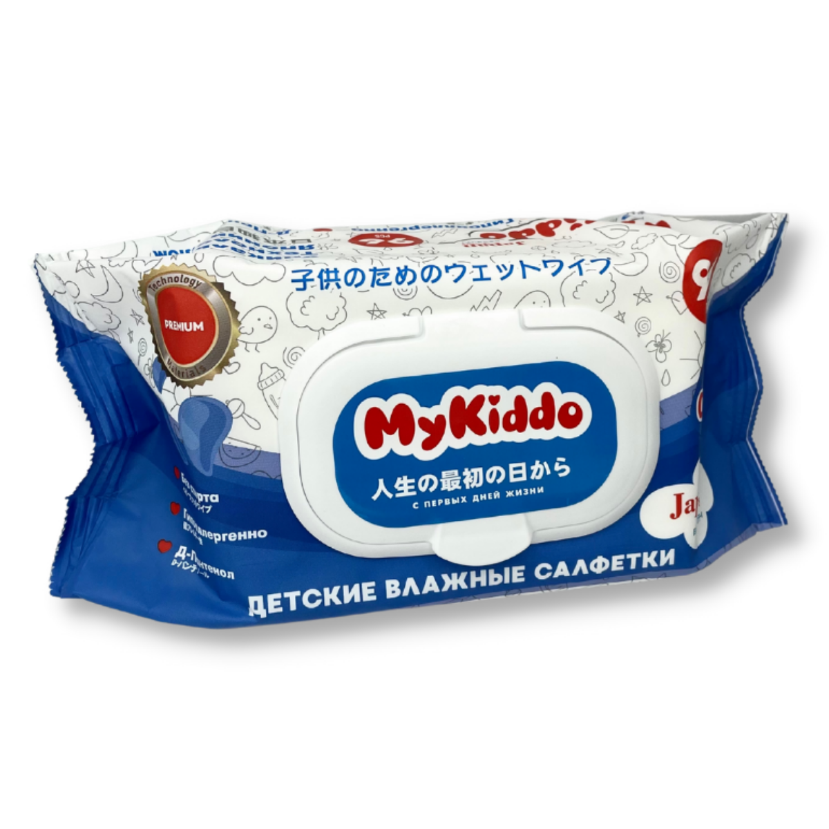 Детские влажные салфетки MyKiddo 1152 шт (12 упаковок по 96 шт) мега бокс