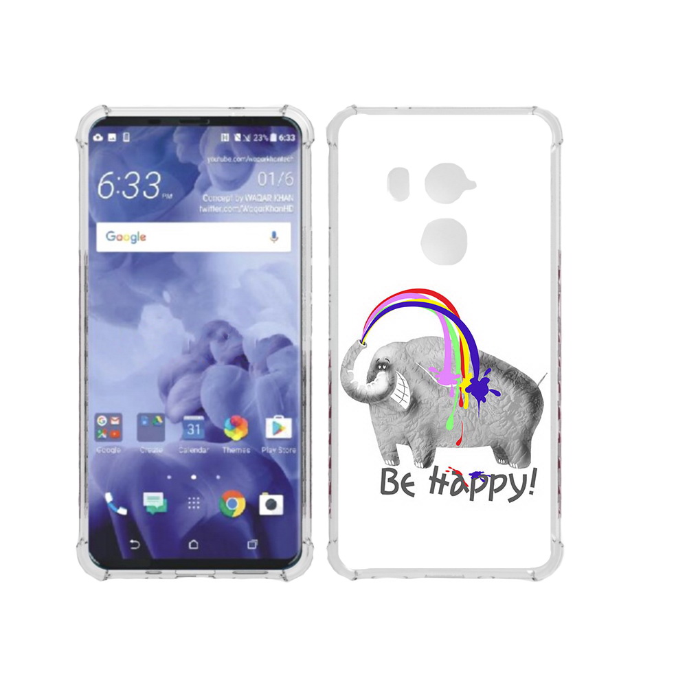 

Чехол MyPads Tocco для HTC U11 Plus счастливый слон, Прозрачный, Tocco