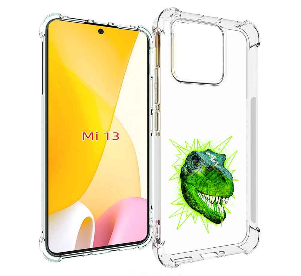 

Чехол MyPads зеленый динозавр для Xiaomi 13, Прозрачный, Tocco