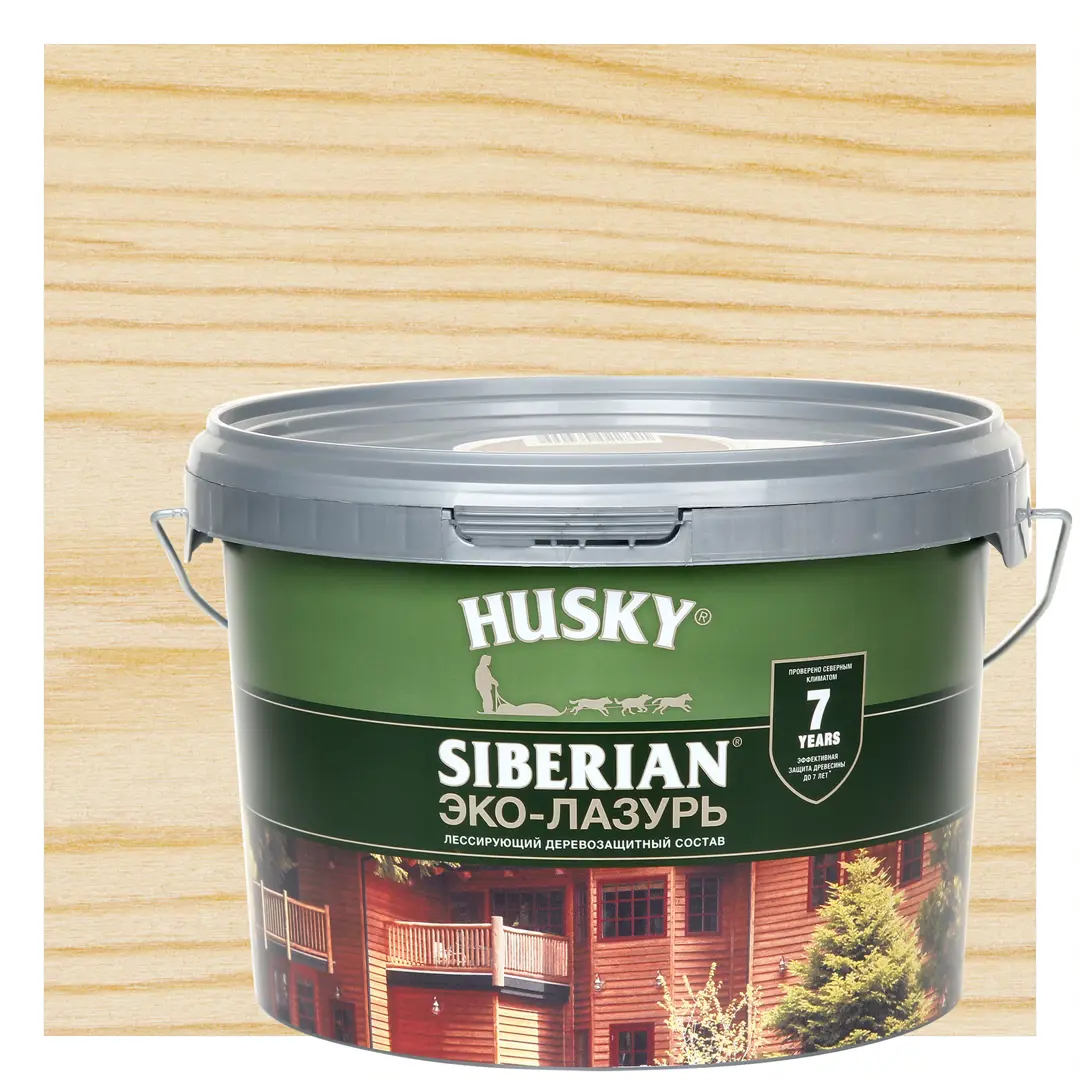 

Эко-лазурь Husky Siberian полуматовая цвет бесцветный 2.5 л