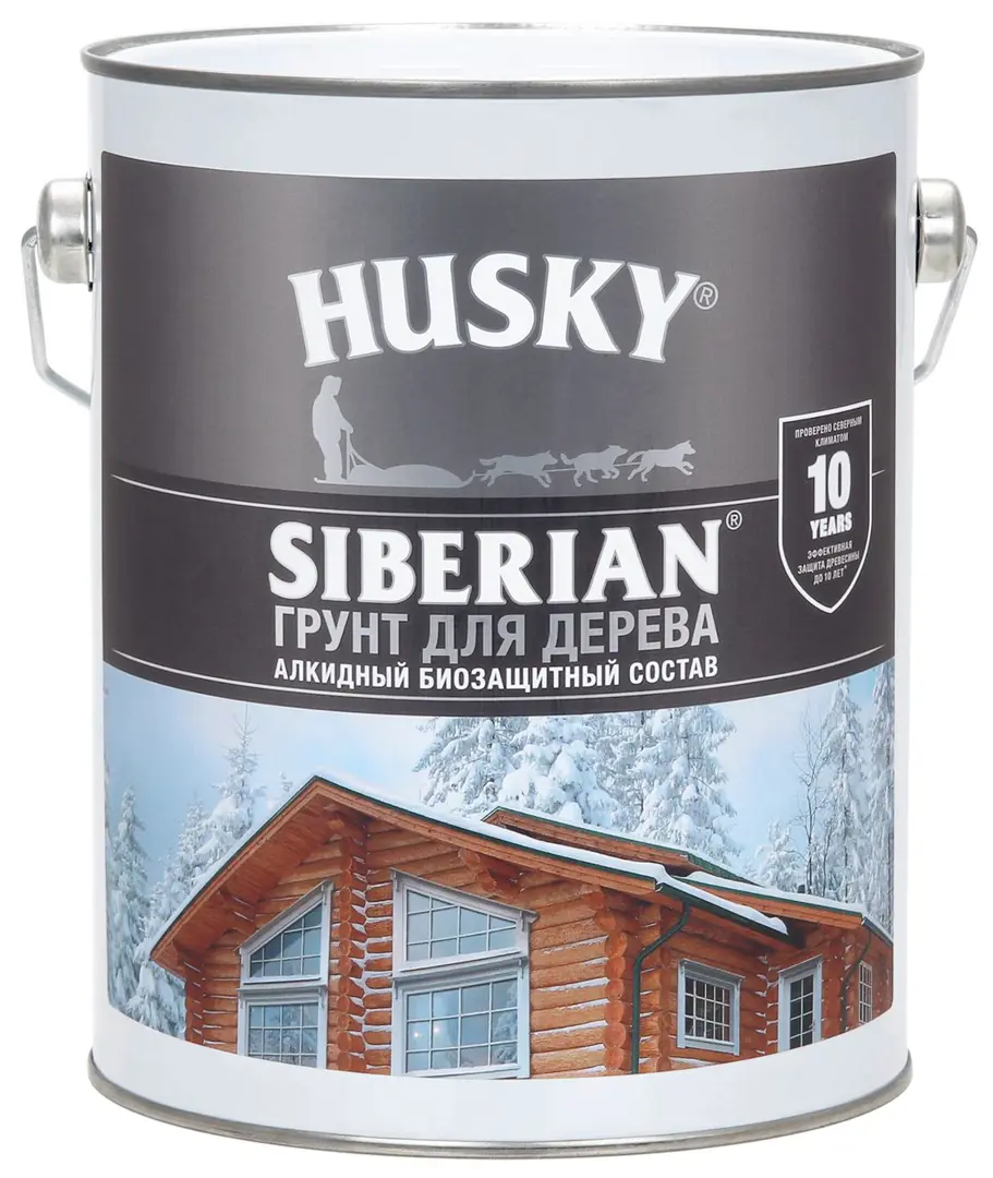 Грунт для дерева Husky Siberian цвет бесцветный 2.7 л