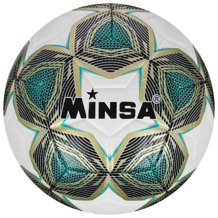 Мяч футбольный MINSA, PU, машинная сшивка, 12 панелей, размер 5, 445 г