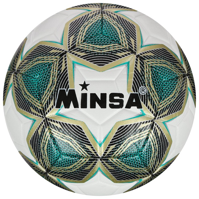 

Мяч футбольный MINSA, PU, машинная сшивка, 12 панелей, размер 5, 445 г