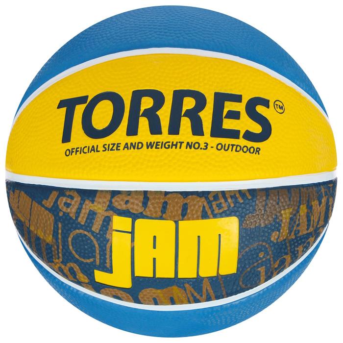 

Мяч баскетбольный TORRES Jam, B02043, размер 3, Синий;желтый