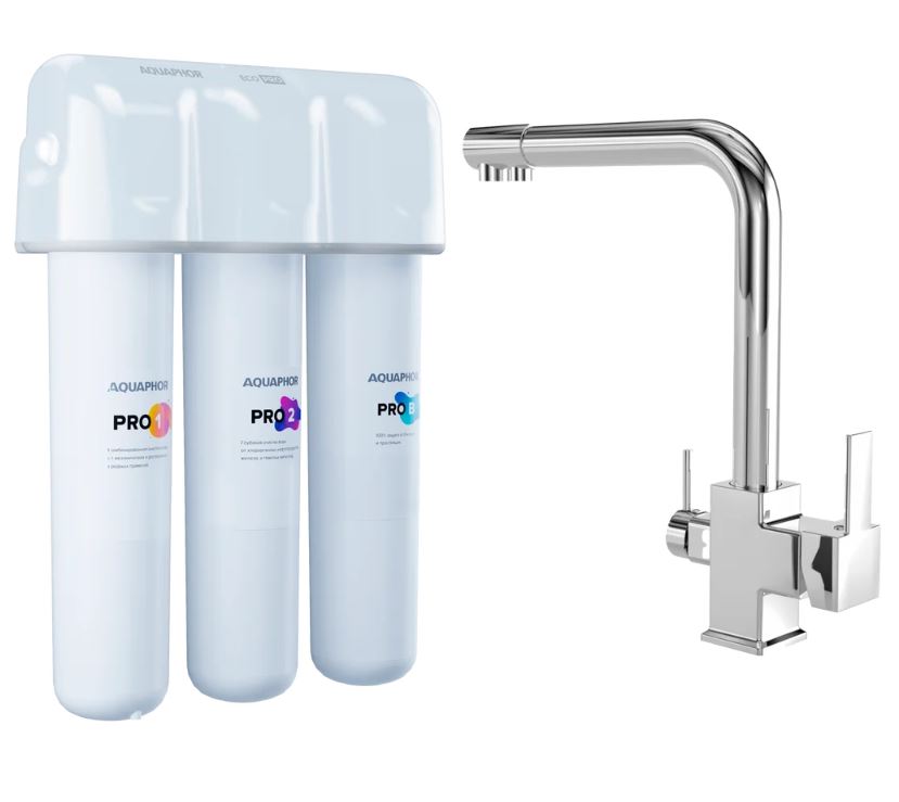 

Смеситель для кухни MEGA Life MG-TK06 + ECO Pro 212503, Серебристый