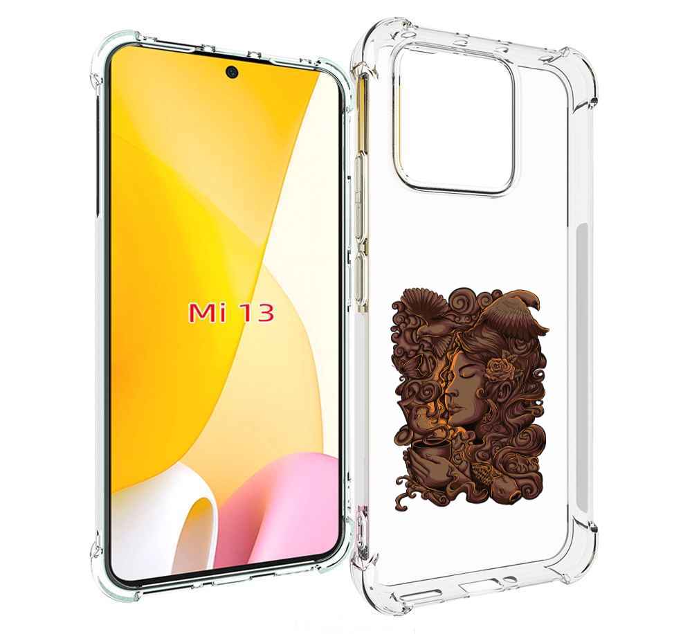 

Чехол MyPads девушка с длинными волосами абстракция для Xiaomi 13, Прозрачный, Tocco