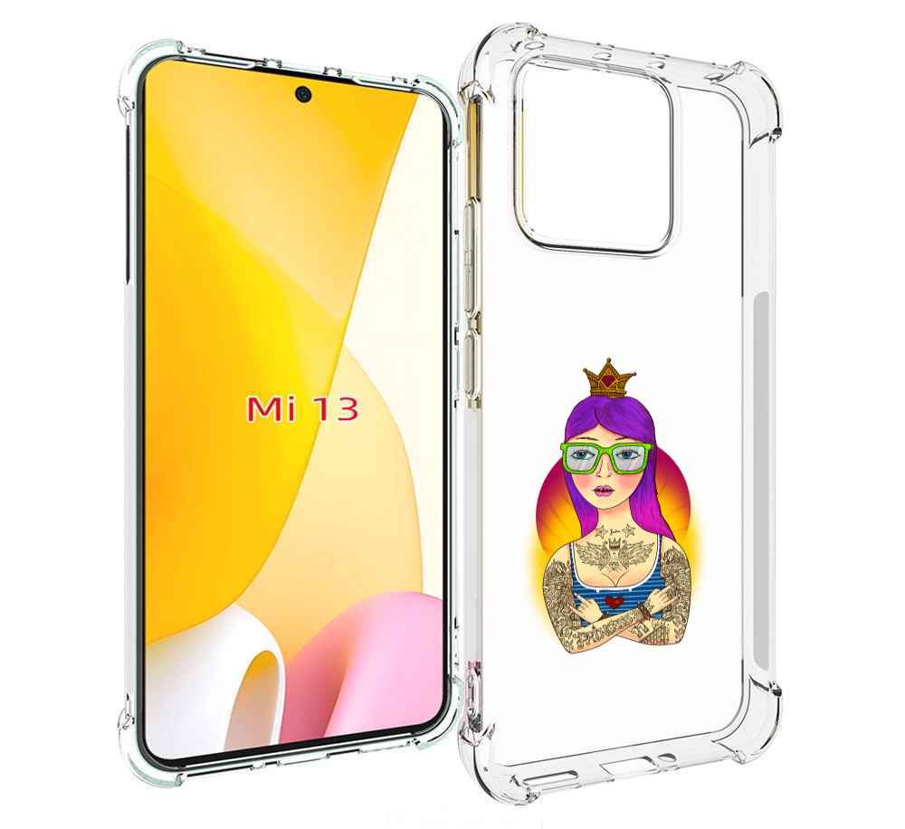 

Чехол MyPads девушка в татуировках с короной для Xiaomi 13, Прозрачный, Tocco