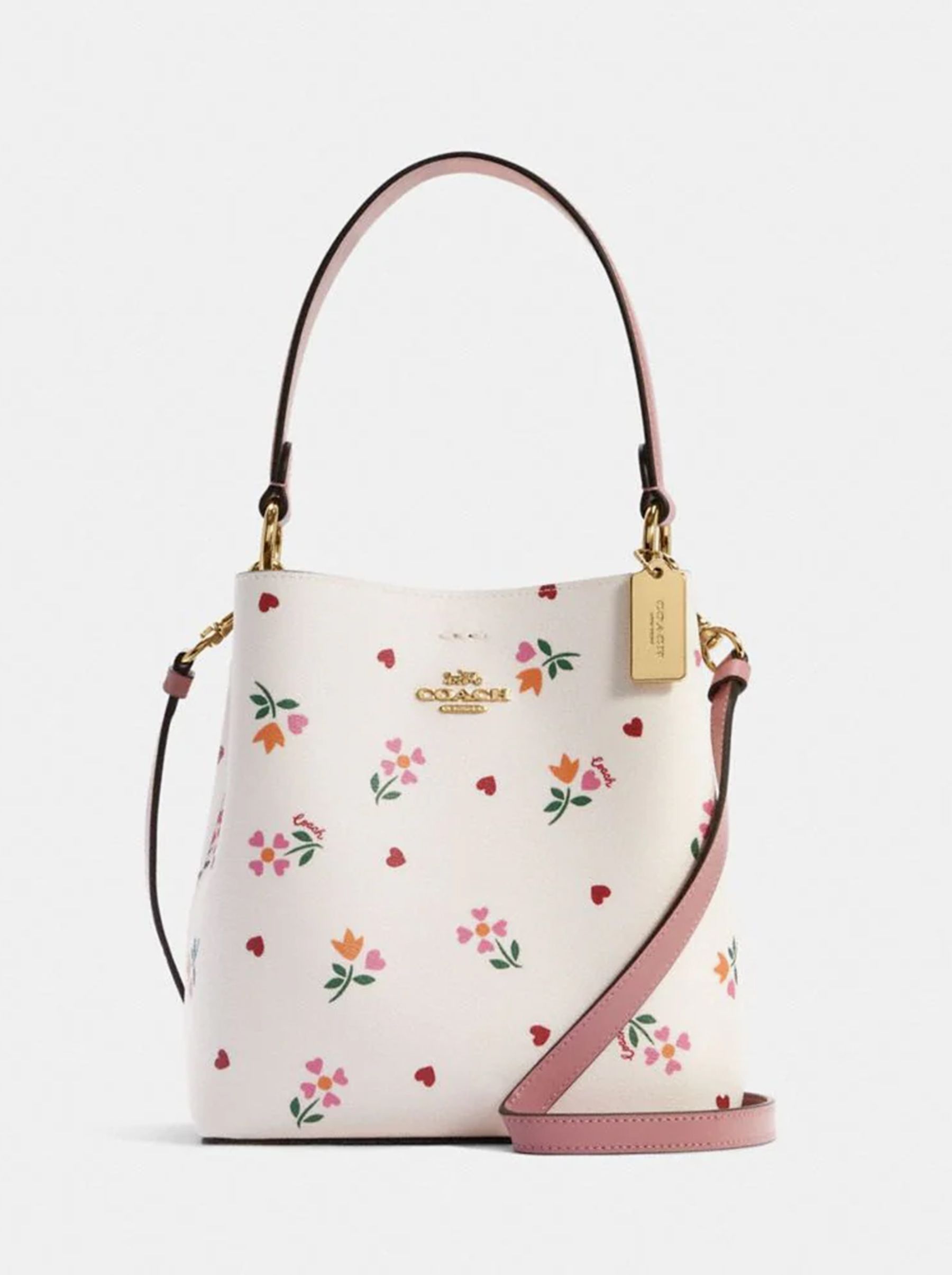 

Сумка женская Coach Small Town_CH0168 белая;розовая, Коричневый, Small Town_CH0168