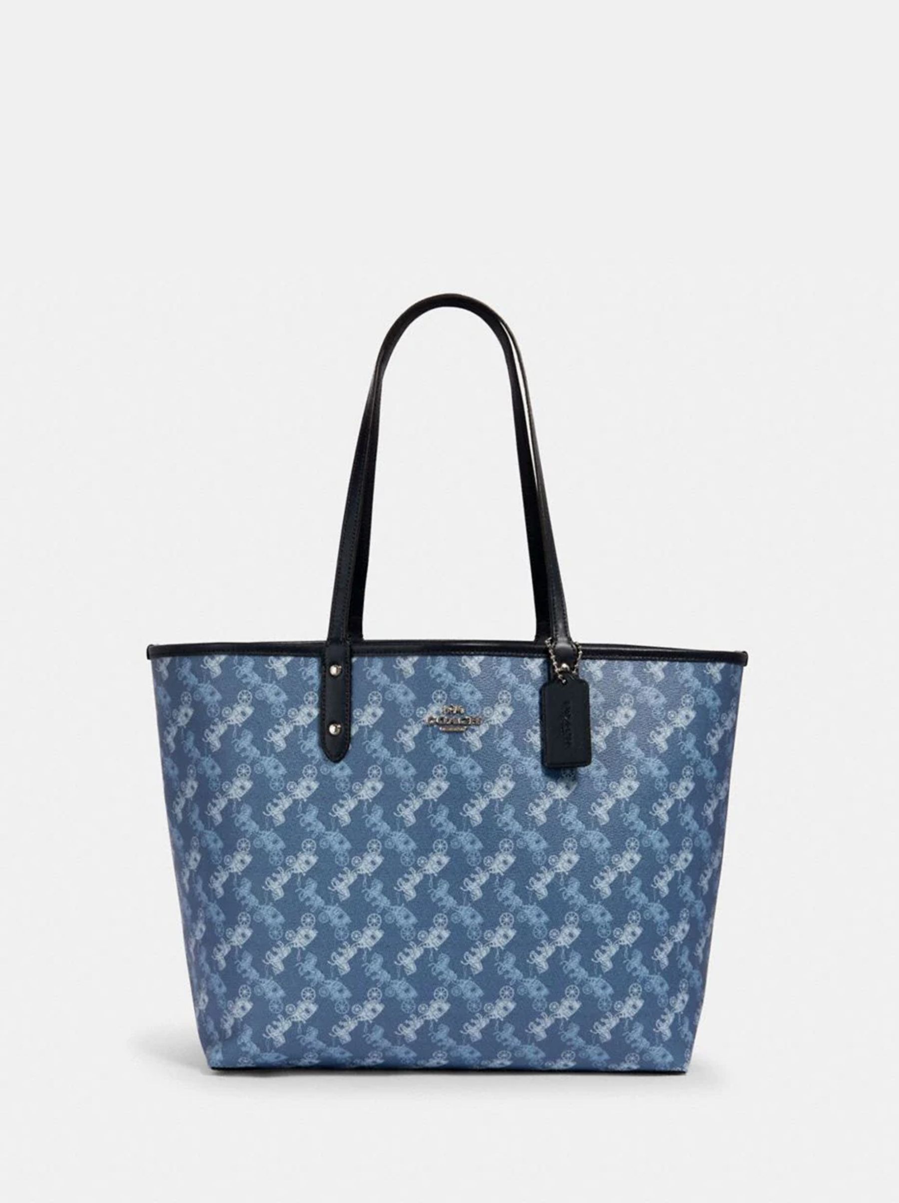 Сумка женская Coach Reversible City Tote_CH0160 синяя бежевый