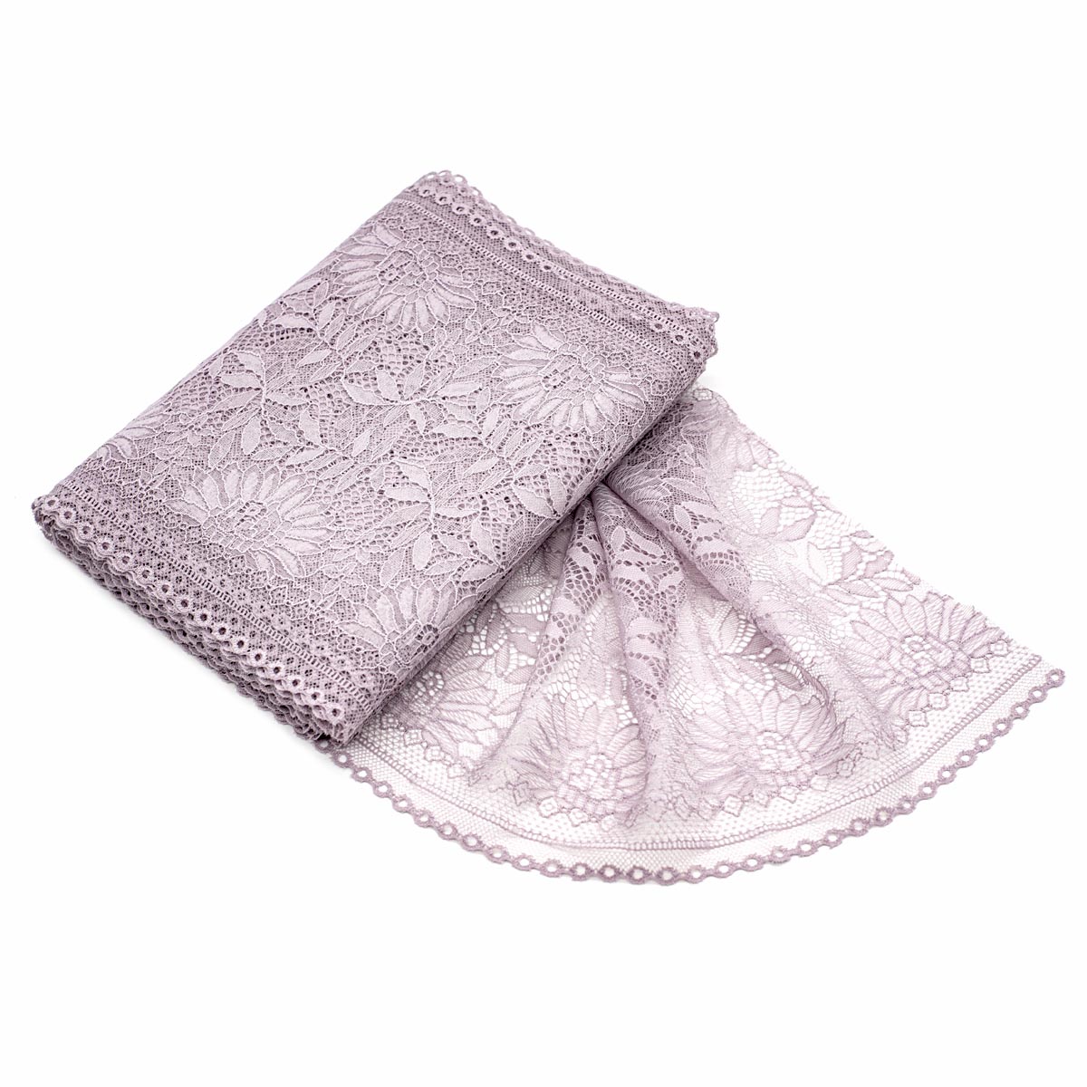 

Эластичное кружево 23,5 см*10 м бл-розовый LP02052