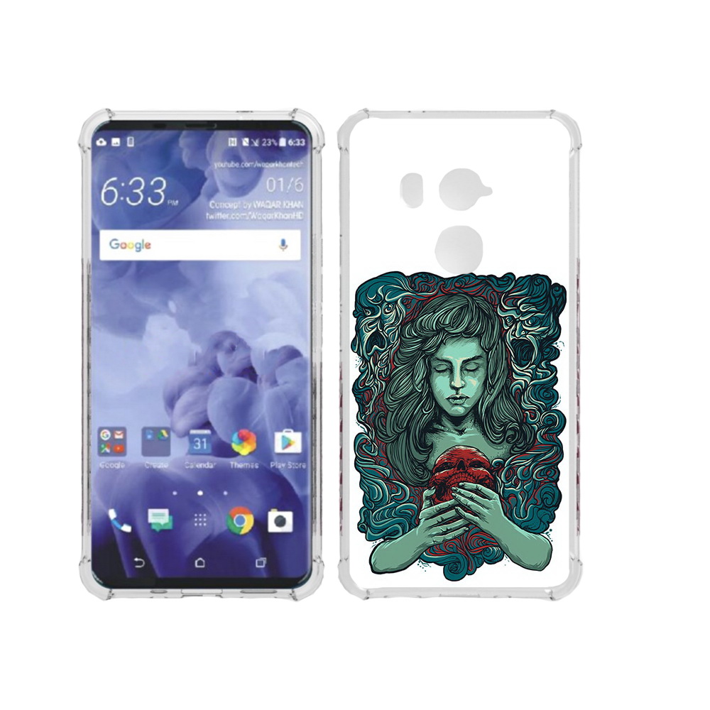 

Чехол MyPads Tocco для HTC U11 Plus спящая девушка, Прозрачный, Tocco