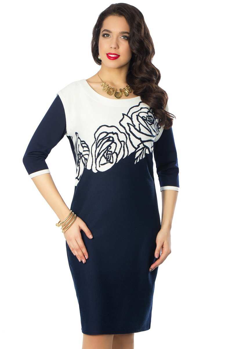 

Платье женское Wisell П4-2192 синее 44 RU, Синий, П4-2192