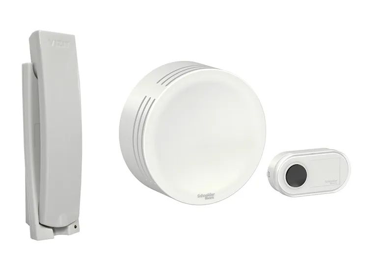 Комплект домофона и проводного звонка Schneider УКП-12 + BLNZA000011 + BLNKA000011