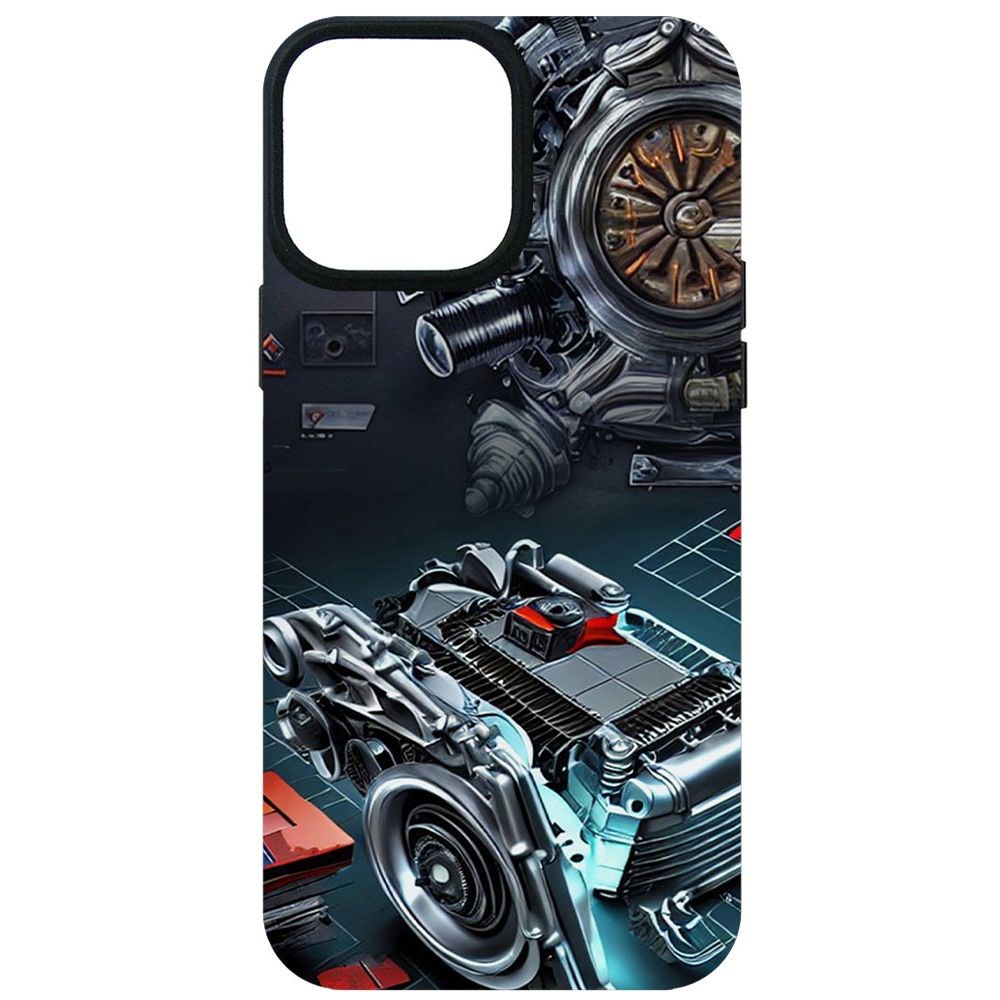 

Чехол-накладка Софт Моторы для iPhone 13 Pro Max, Черный