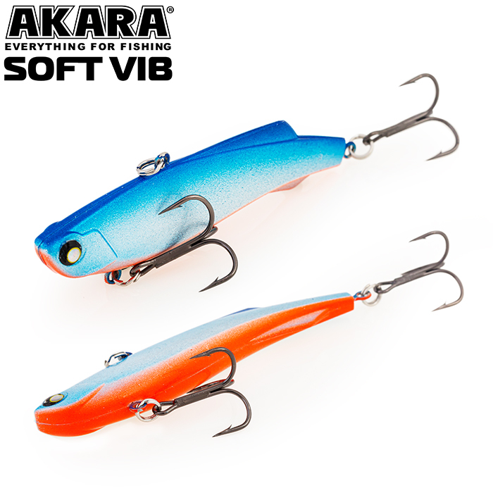 

Воблер Akara раттлин Soft Vib 85 мм 25 гр 7/8 oz 3,3 in A12, Разноцветный, Soft Vib