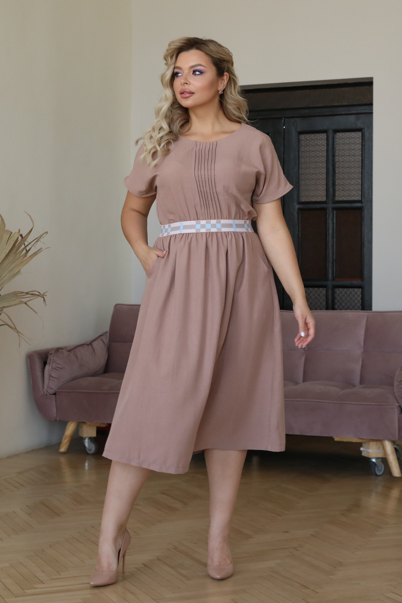 

Платье женское Wisell П3-4990 бежевое 54 RU, Бежевый, П3-4990