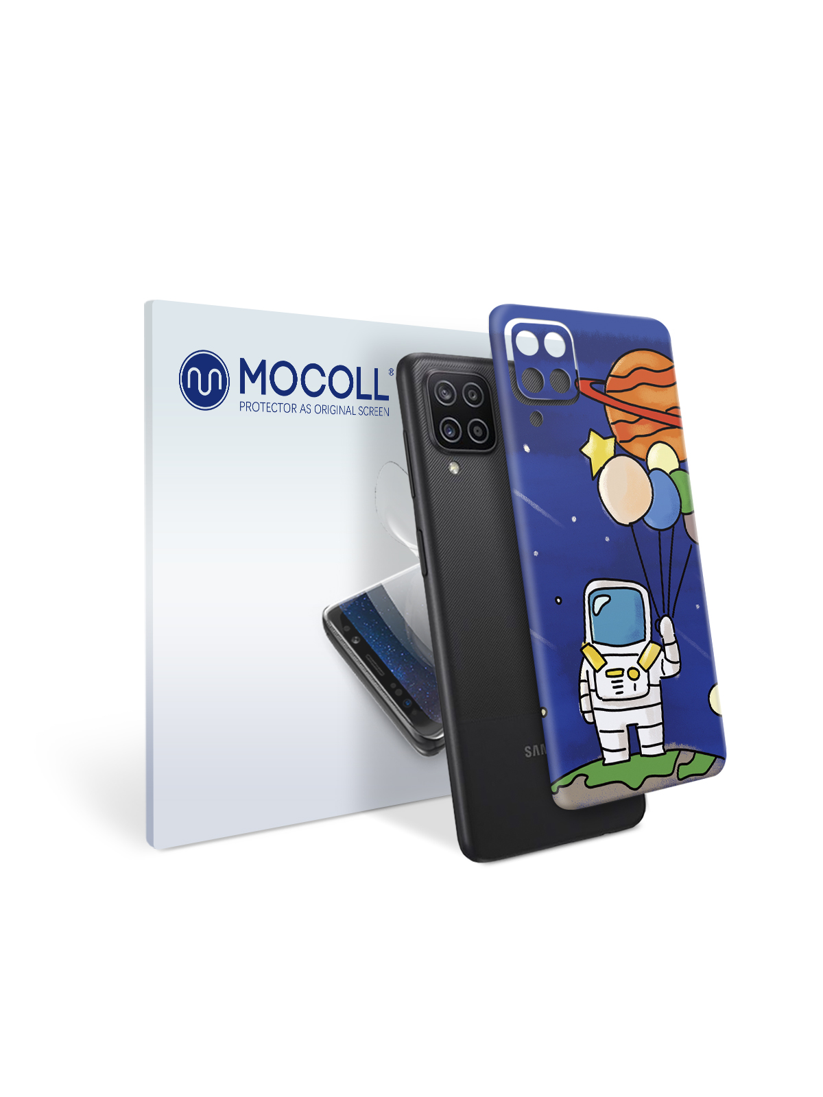 

Пленка защитная MOCOLL для задней панели Samsung Galaxy A12 Рисунок космонавт
