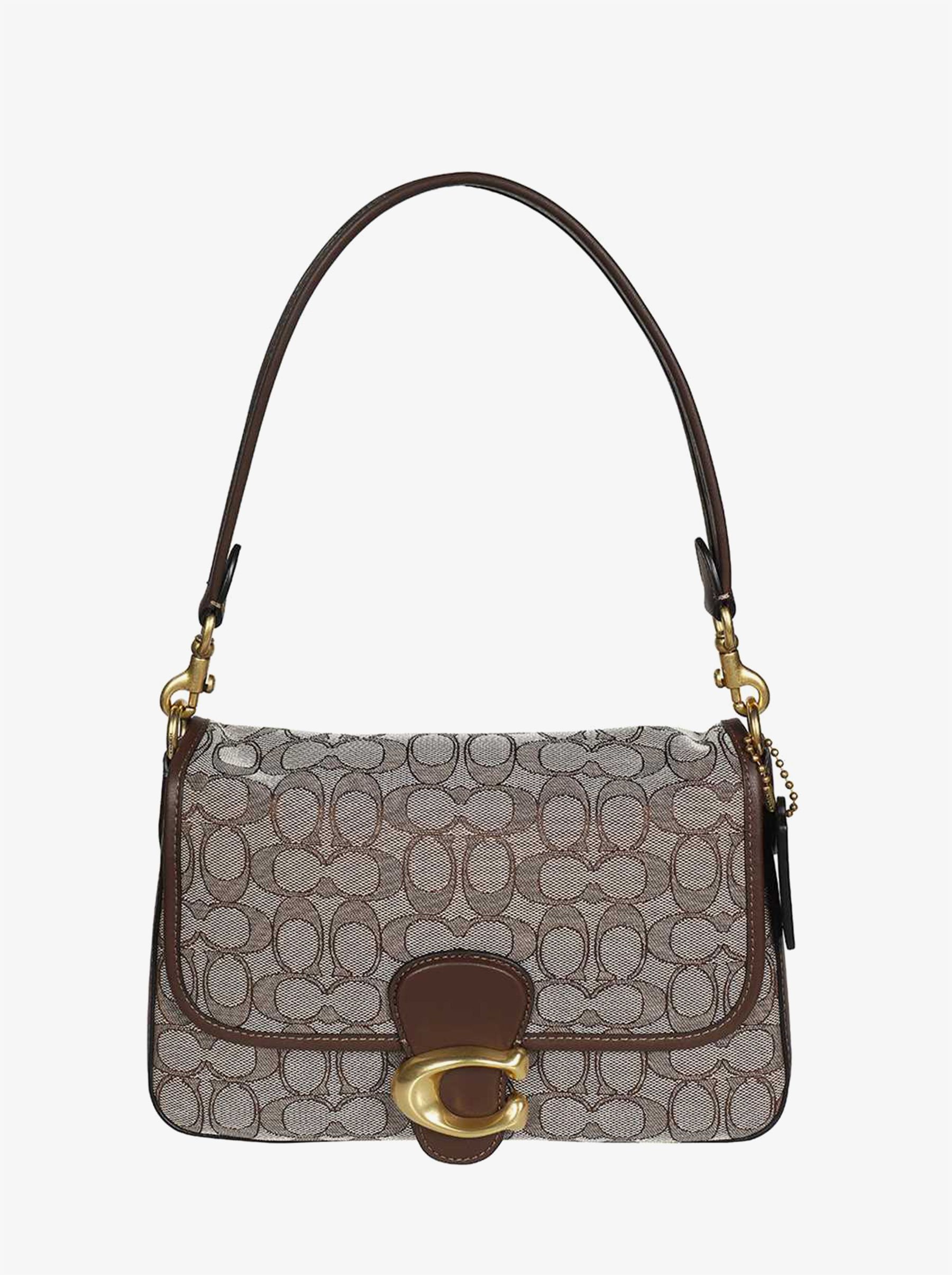 

Сумка женская Coach Soft Tabby_CH0145 коричневая;серая, Черный, Soft Tabby_CH0145