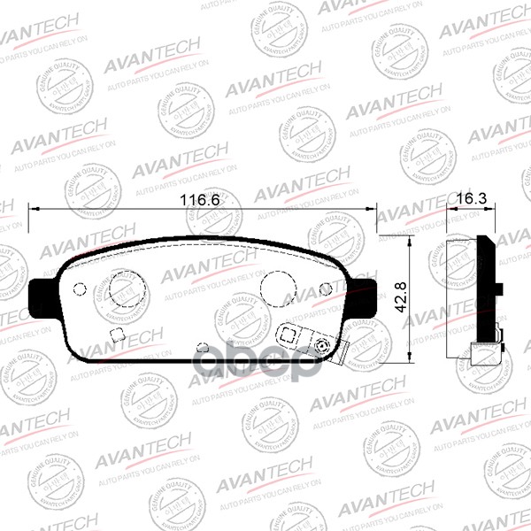 

Тормозные Колодки (Противоскрипная Пластина В Компл.) AVANTECH арт. AV129