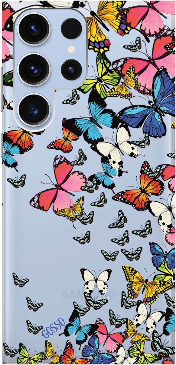 

Чехол на Samsung Galaxy S23 Ultra "Magic Butterflies" прозрачный, Прозрачный;желтый, 158345