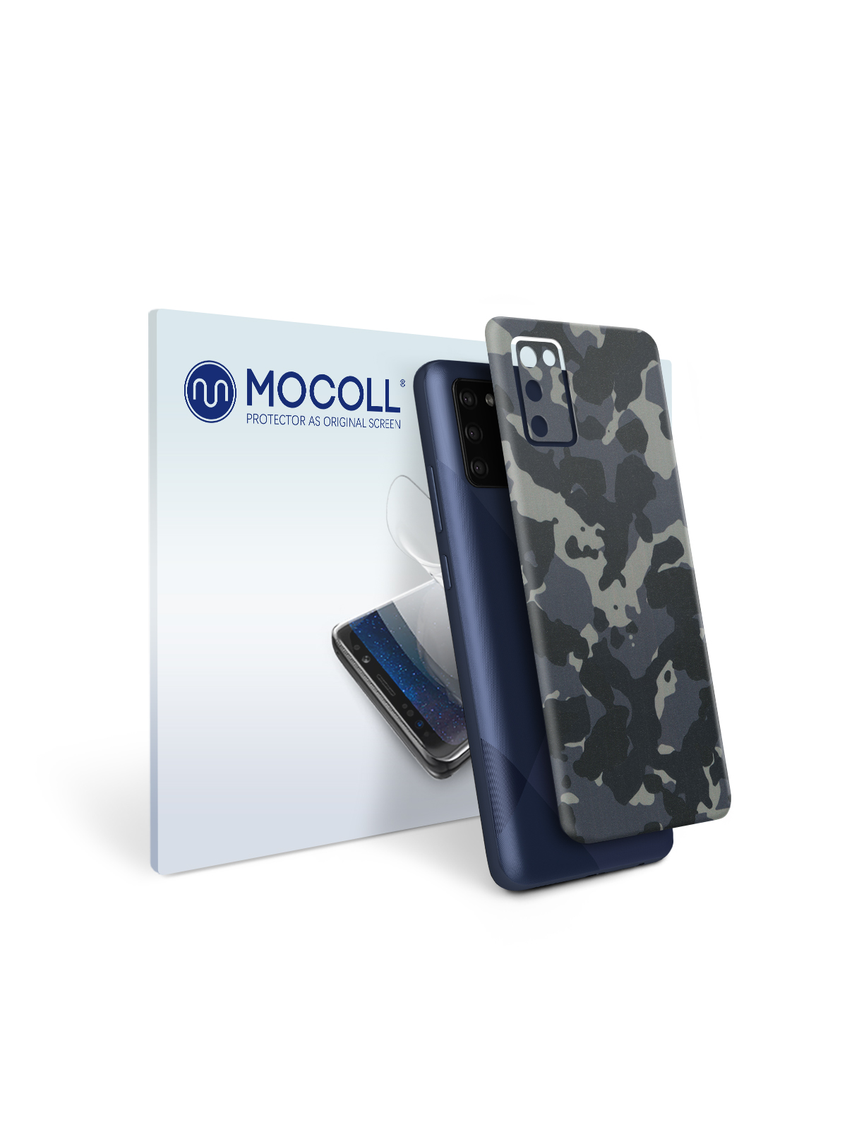 

Пленка защитная MOCOLL для задней панели Samsung Galaxy A02S Хаки Черный