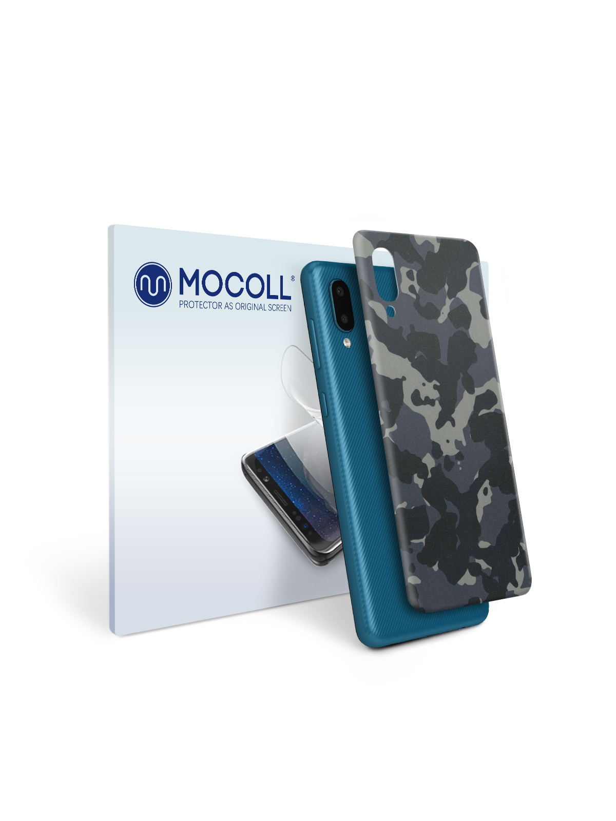 

Пленка защитная MOCOLL для задней панели Samsung Galaxy A02 Хаки Черный