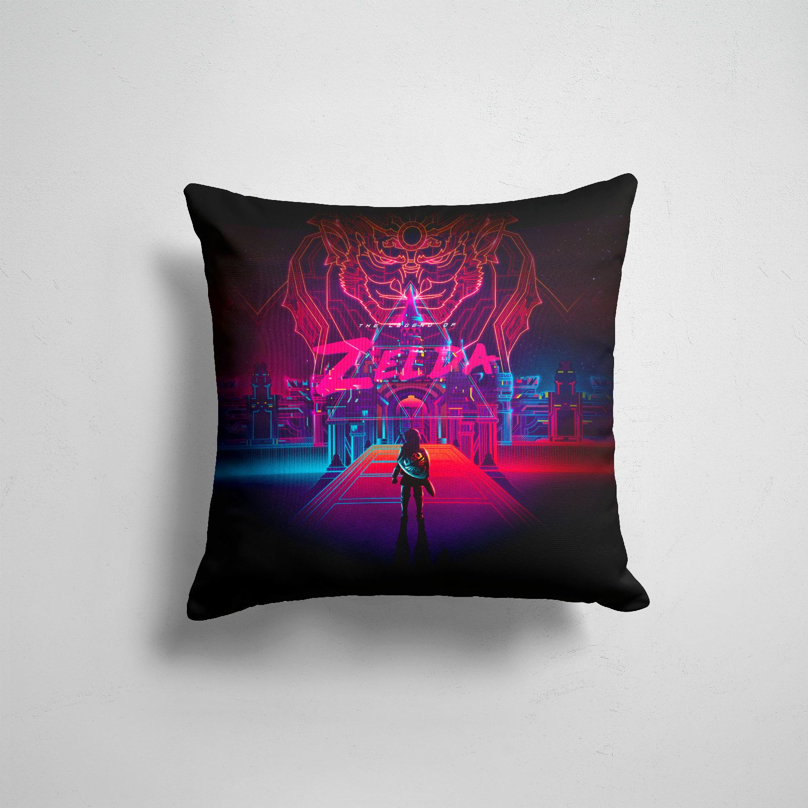

Подушка декоративная 45х45см Геймерам The Legend of Zelda LEGEND OF ZELDA RETRO NEON, Разноцветный
