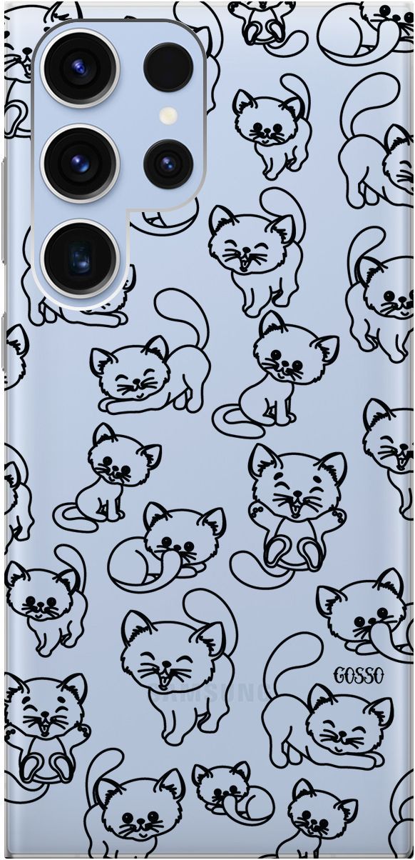 

Чехол на Samsung Galaxy S23 Ultra "Cute Kitties" прозрачный, Прозрачный;черный, 158345