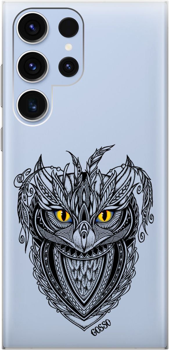 

Чехол на Samsung Galaxy S23 Ultra с 3D принтом "Grand Owl" прозрачный, Прозрачный;желтый, 158345