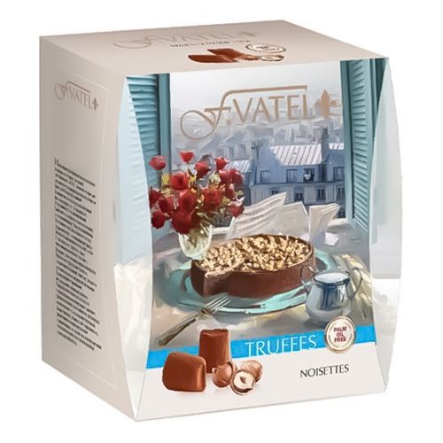 Конфеты шоколадные F.Vatel трюфель с дробленым фундуком 200 г