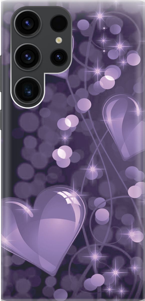

Чехол на Samsung Galaxy S23 Ultra "Любовь в фиолетовом цвете", Фиолетовый;черный, 158331