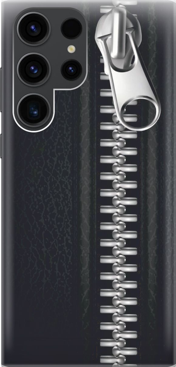 

Чехол на Samsung Galaxy S23 Ultra с эффектом блеска "Молния", Серый;черный, 158341