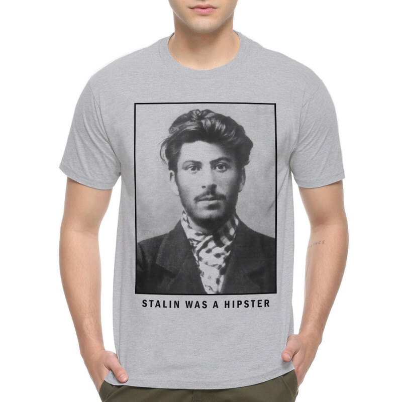 фото Футболка мужская dream shirts stalin was a hipster 555838222 серая xl