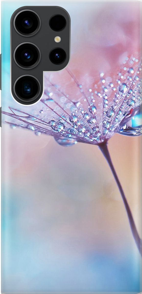 

Чехол на Samsung Galaxy S23 Ultra "Капелька на одуванчике", Голубой;розовый, 158336