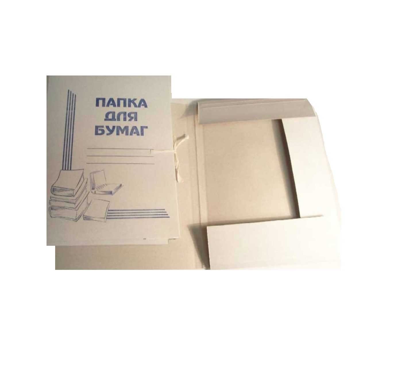 Папка с завязками Ек.ВОС для бумаг мелованная 350г/м2