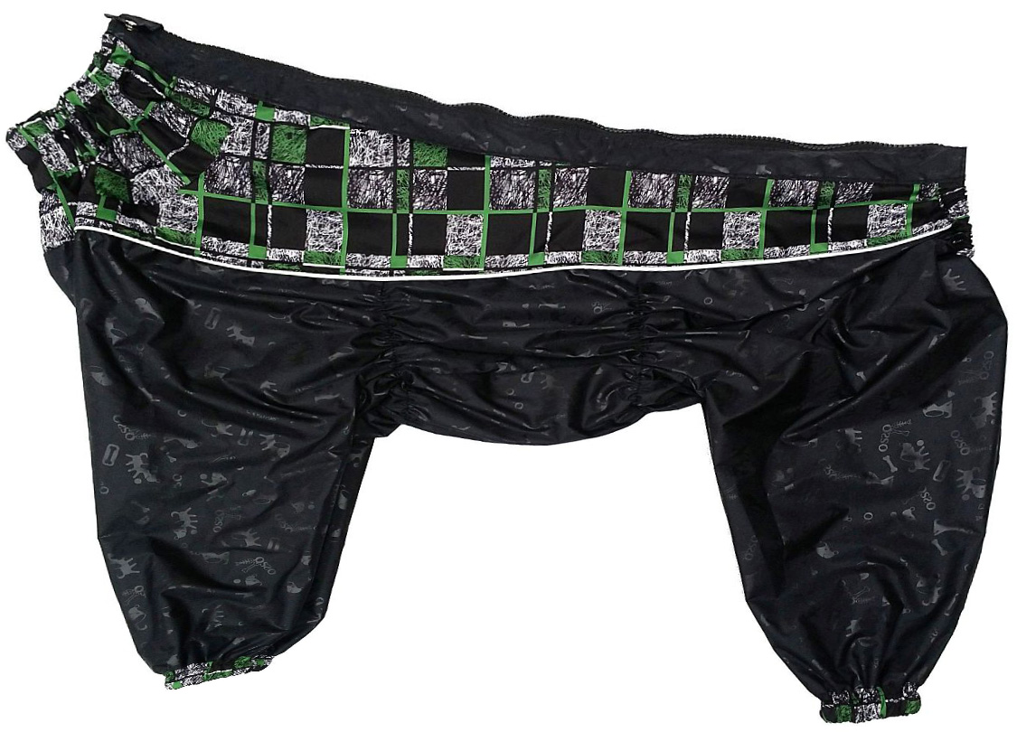фото Дождевик для собак osso fashion кт-1028, мужской, черный, 45т-2, длина спины 45 см
