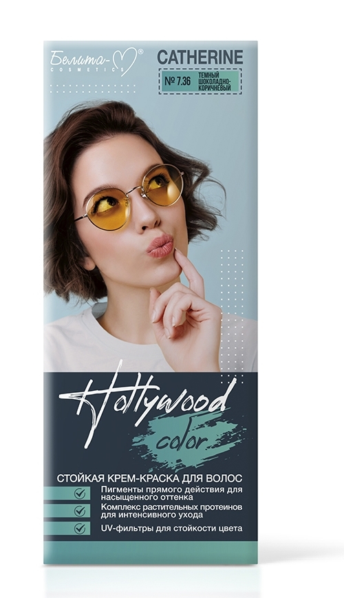 Крем-краска Белита Hollywood color № 7.36 Catherine темный шоколадно-коричневый