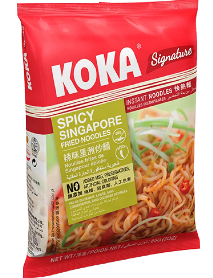 Лапша быстрого приготовления КОКА Signature Spicy Singapore жареная по-сингапурски, 85 г