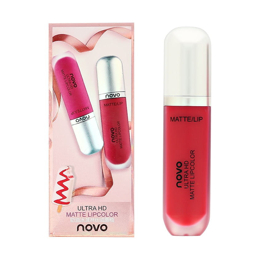 novo Помада для губ NOVO ULTRA HD MATTE LIPCOLOR матовая жидкая тон 05