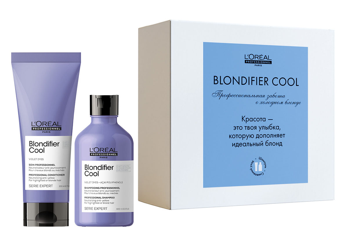 фото Набор весенний l'oreal professionnel blondifier cool шампунь+кондиционер