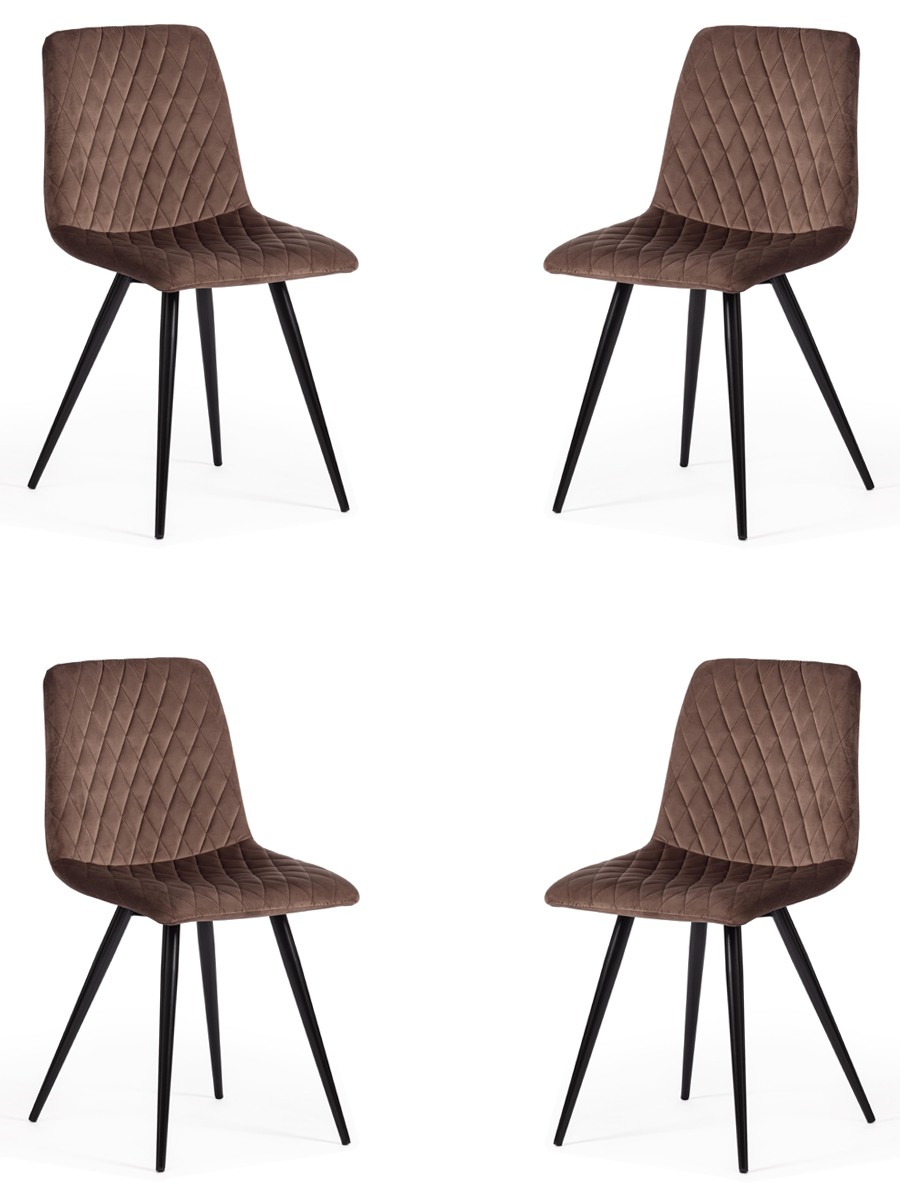 

Комплект стульев (4 шт.) TetChair CHILLY X (mod. 7096) коричневый, черный, CHILLY X (mod. 7096)